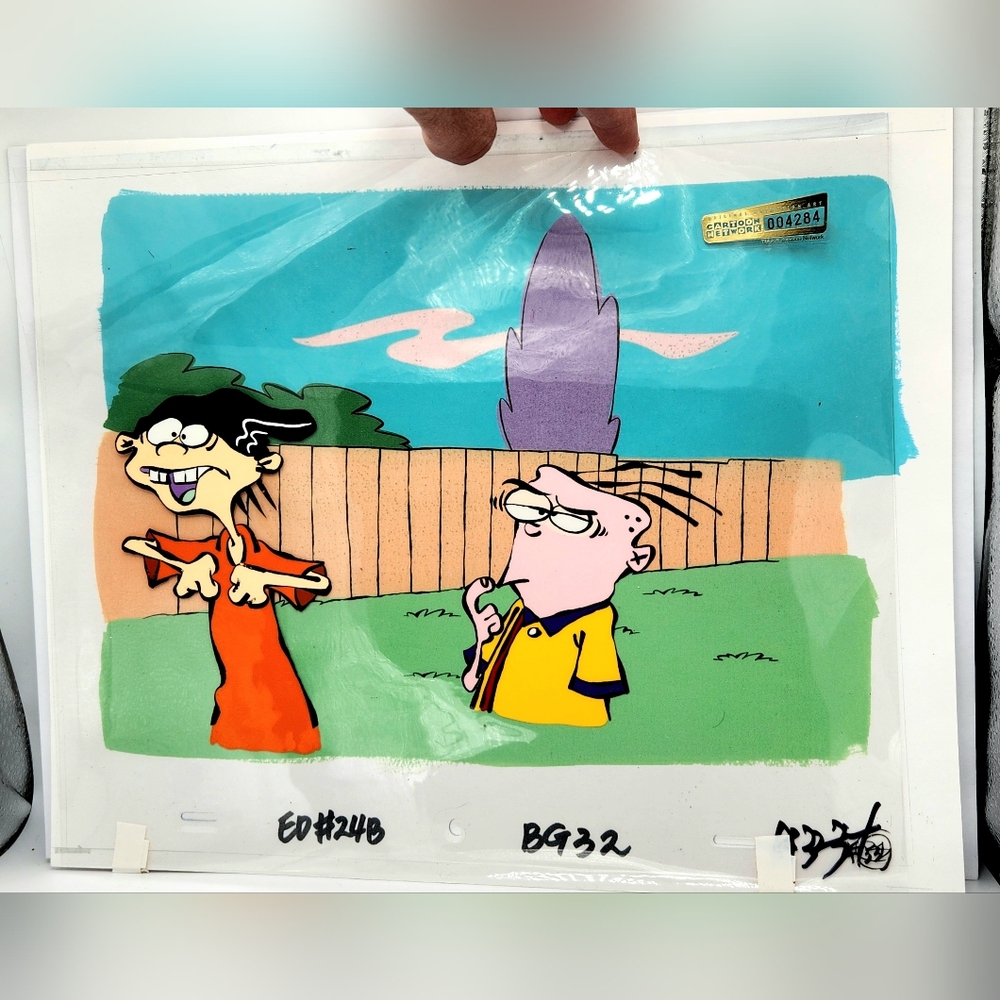 Ed Edd n Eddy *SIGNED* ANIMATION CEL W/Certificate Of Authenticity